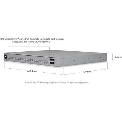 Ubiquiti Pro HD Switch de red gestionado 24 puertos 2.5G 10G 600W PoE++