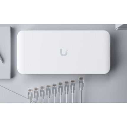 Ubiquiti Flex 8 Puertos PoE++ Red Gestionada 2.5G 196W PoE Presupuesto Montaje Pared