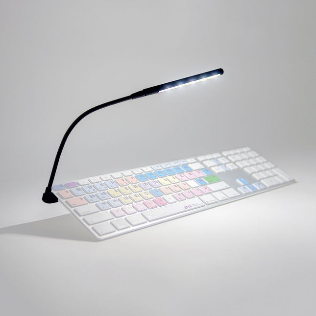 Logickeyboard LogicLight V2 Lámpara LED para teclado USB con 10 LEDs regulables brazo ajustable negra