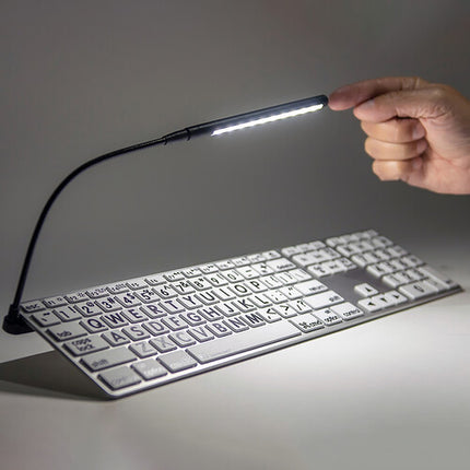 Logickeyboard LogicLight V2 Lámpara LED para teclado USB con 10 LEDs regulables brazo ajustable negra