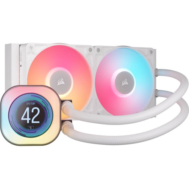 CORSAIR iCUE LINK TITAN RX LCD 240mm Refrigeración Líquida CPU Pantalla IPS 2.1" Blanca