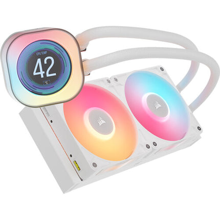 CORSAIR iCUE LINK TITAN RX LCD 240mm Refrigeración Líquida CPU Pantalla IPS 2.1" Blanca