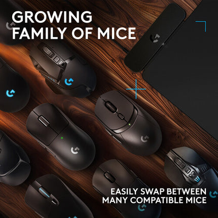 Logitech G POWERPLAY 2 Base de carga inalámbrica para ratón con cable USB-A de 1.8m y perfil delgado