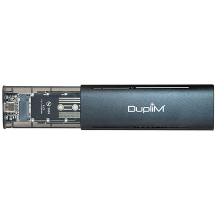 DupliM Carcasa SSD M.2 USB-C 3.2 Gen 2x2 20 Gb/s LED Azul Verde