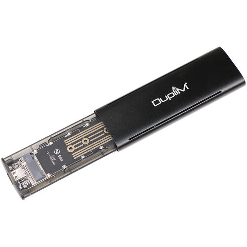 DupliM Carcasa SSD M.2 USB-C 3.2 Gen 2x2 20 Gb/s LED Azul Verde