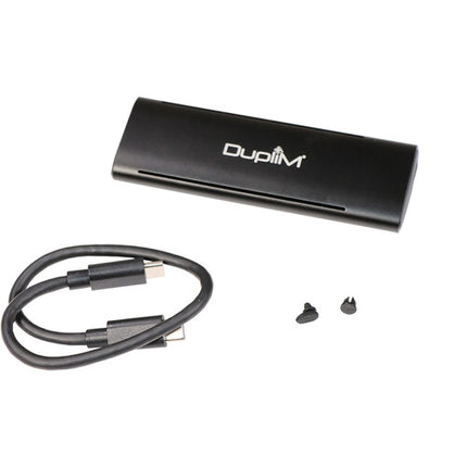 DupliM Carcasa SSD M.2 USB-C 3.2 Gen 2x2 20 Gb/s LED Azul Verde