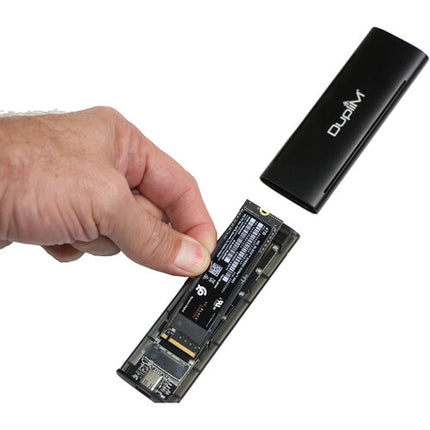 DupliM Carcasa SSD M.2 USB-C 3.2 Gen 2x2 20 Gb/s LED Azul Verde