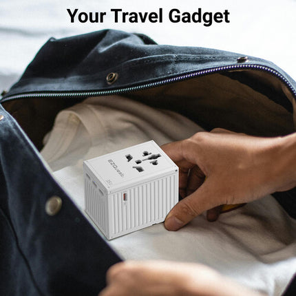 EZQuest WorldTravel Cargador de Pared 35W GaN 5 Puertos Blanco USB-C PD