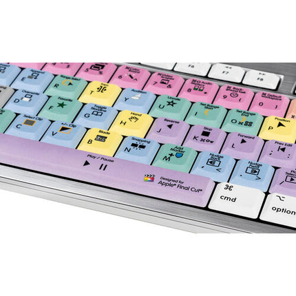 Logickeyboard ALBA Mac Teclado Final Cut Pro X con conexión USB cableada y teclas scissor-switch