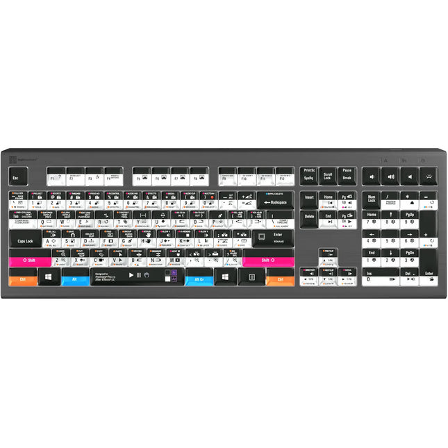 Logickeyboard ASTRA 2 teclado retroiluminado Mac 108 teclas USB con atajos para Premiere Pro