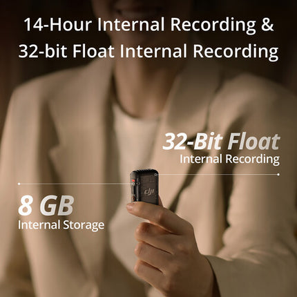 DJI Mic 2 Sistema de Micrófono Digital Inalámbrico Compacto 14 Horas Grabación Alcance 250 m