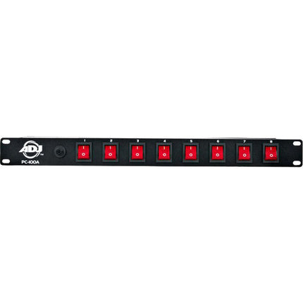 American DJ PC-100A Centro de alimentación 120 VAC 8 enchufes rack-mountable 1800W