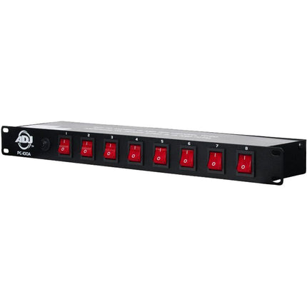 ADJ PC-100A Centro de Energía AC 8 Tomas 120 VAC 15A 1800W Rack-Mountable