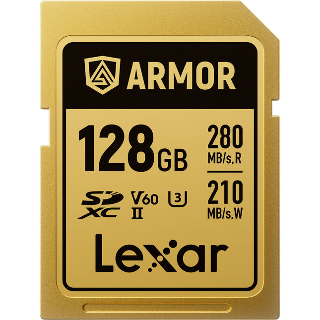 Lexar 128GB ARMOR GOLD UHS-II Tarjeta de Memoria SDXC 280MB/s 210MB/s