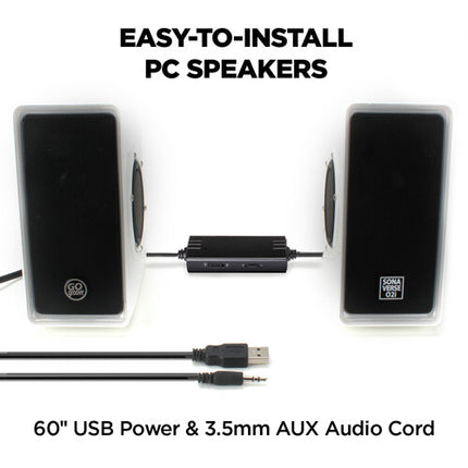 GOgroove SonaVERSE O2i altavoces para computadora 7W RMS 2" drivers
