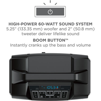 ION Audio Sport Boom altavoz recargable resistente al agua 60W con micrófono cable
