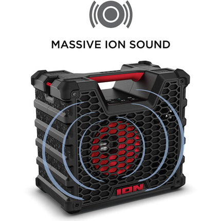 ION Audio Tailgater Tough Altavoz inalámbrico portátil Bluetooth 6.5" woofer IPX5 resistente agua batería 10 h