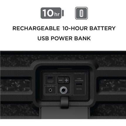 ION Audio Tailgater Tough Altavoz inalámbrico portátil Bluetooth 6.5" woofer IPX5 resistente agua batería 10 h