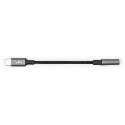 Rocstor USB-C a Adaptador de Audio 3.5mm Hi-Res DAC 16/24-Bit Negro