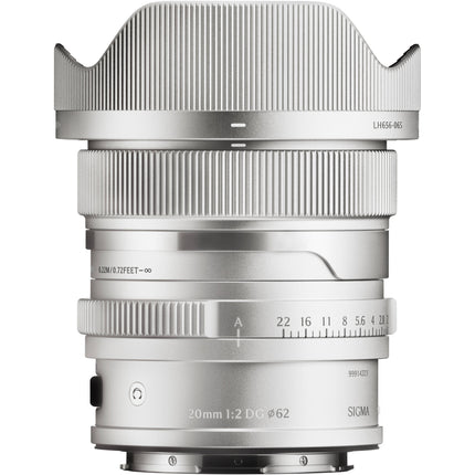 Sigma 20mm f2 DG Lente Gran Angular Fijo Full Frame y Compacta Plata