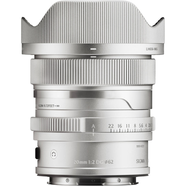 Sigma 20mm f2 DG Lente Gran Angular Fijo Full Frame y Compacta Plata