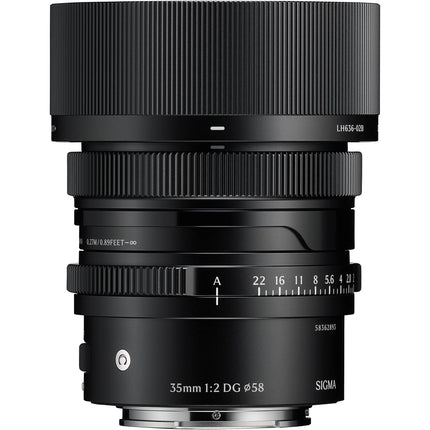 Sigma 35mm f2 DG Contemporary Lente gran angular para Sony E carcasa metálica