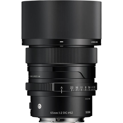 Sigma 65mm f2 DG Objetivo para Sony E con Apertura f22 y Enfoque Rápido