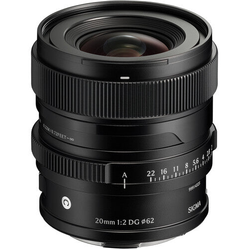 Sigma 20mm f/2 DG Lente Ultra Gran Angular Full Frame f2 a f22 negro