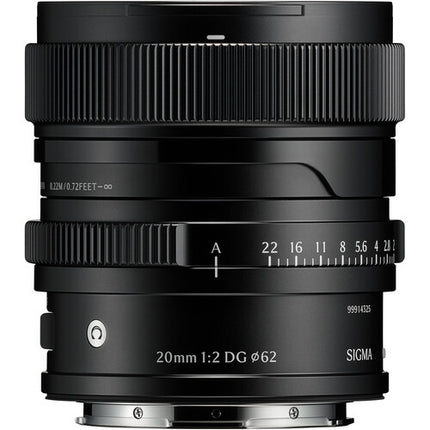 Sigma 20mm f/2 DG Lente Ultra Gran Angular Full Frame f2 a f22 negro