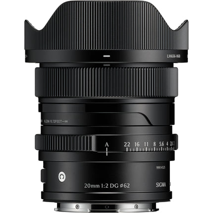 Sigma 20mm f/2 DG Lente Ultra Gran Angular Full Frame f2 a f22 negro