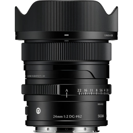 Sigma 24mm f2 DG Contemporary Lente Gran Angular F2-22 y Parasol LH656-05B