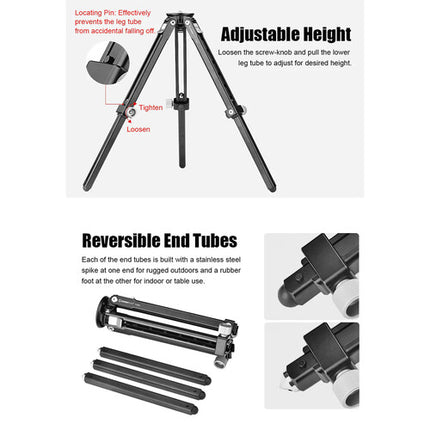 Sunwayfoto T1A21 Trípode de Mesa de Aluminio Capacidad 25kg Altura 44cm
