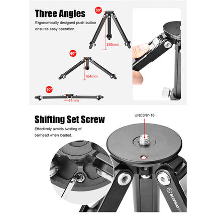 Sunwayfoto T1A21 Trípode de Mesa de Aluminio Capacidad 25kg Altura 44cm