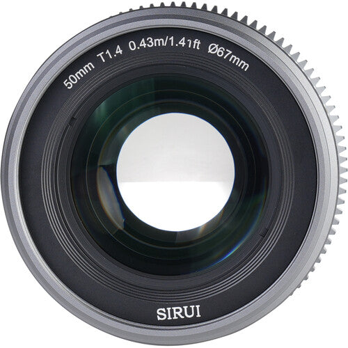 Sirui VP-1 Vision Prime 50mm T1.4 Lente Cine Full-Frame Metal Gris 46mm 18 Lâminas