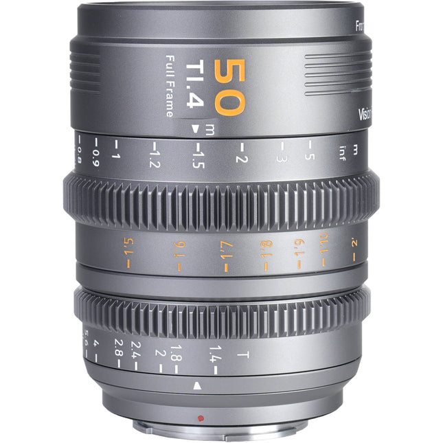 Sirui VP-1 Vision Prime 50mm T1.4 Lente Cine Full-Frame Metal Gris 46mm 18 Lâminas