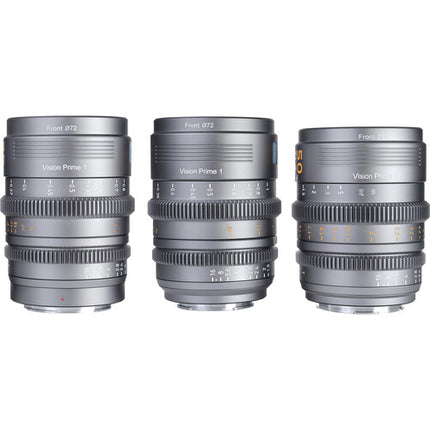 Sirui VP-1 Vision Prime T1.4 Kit de 3 Lentes Cine Full-Frame 24 35 50mm Estuche Resistente