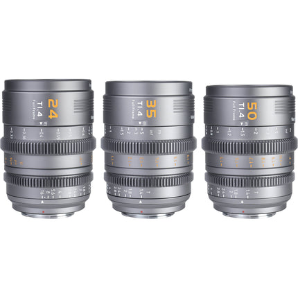 Sirui VP-1 Vision Prime T1.4 Kit de 3 Lentes Cine Full-Frame 24 35 50mm Estuche Resistente
