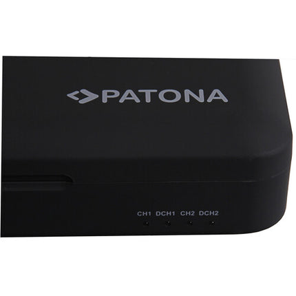 PATONA Cargador Dual con Power Bank para Canon LP-E6 con LED y USB-C