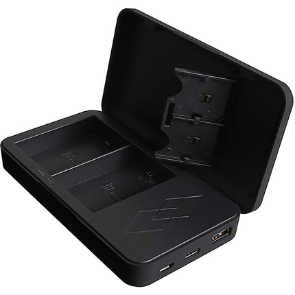 PATONA Cargador Dual con Power Bank para Canon LP-E6 con LED y USB-C