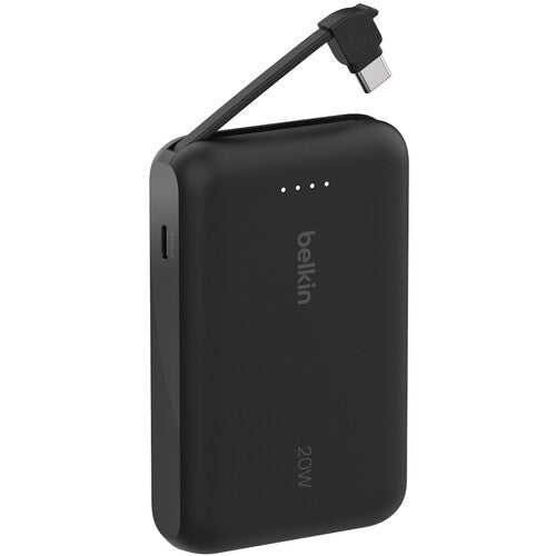 Belkin BoostCharge Power Bank 10000mAh con Cable USB-C Integrado 20W Negro