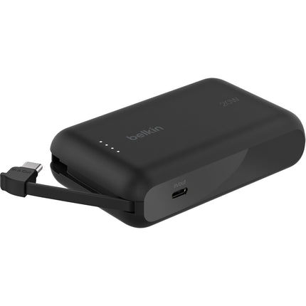 Belkin BoostCharge Power Bank 10000mAh con Cable USB-C Integrado 20W Negro