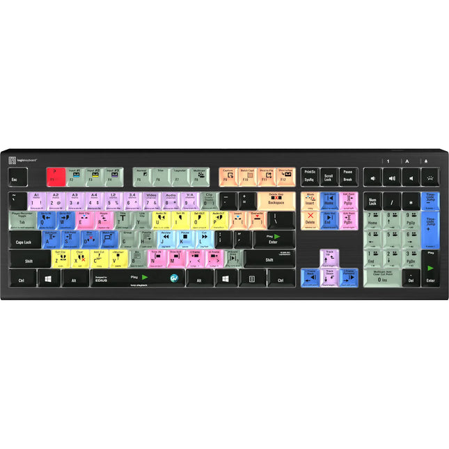 Logickeyboard ASTRA 2 Teclado Retroiluminado para Grass Valley Edius X 108 Teclas USB