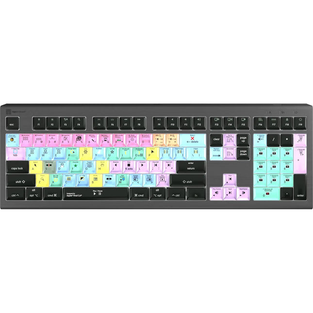 Logickeyboard ASTRA 2 Teclado Retroiluminado para Apple Final Cut Pro X 108 Teclas USB Tipo A