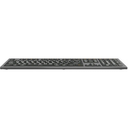 Logickeyboard ASTRA2 Teclado cableado Mac US impresión grande USB 3.0 108 teclas retroiluminado
