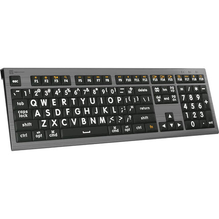 Logickeyboard ASTRA2 Teclado cableado Mac US impresión grande USB 3.0 108 teclas retroiluminado