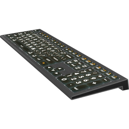 Logickeyboard ASTRA2 Teclado cableado Mac US impresión grande USB 3.0 108 teclas retroiluminado