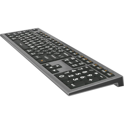 Logickeyboard ASTRA2 Teclado cableado Mac US impresión grande USB 3.0 108 teclas retroiluminado