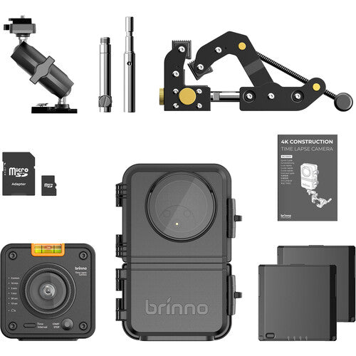 Brinno BCC5000 Cámara Time-Lapse Exterior 4K UHD 17mm con Kit Montaje y Baterías