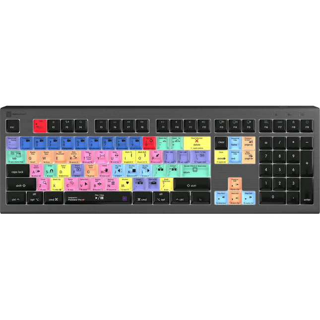 Logickeyboard ASTRA 2 Teclado Retroiluminado Adobe Premiere Pro CC 104 Teclas Mac USB-A