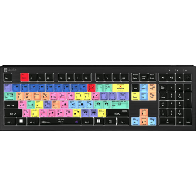Logickeyboard ASTRA 2 Teclado Retroiluminado para Adobe Premiere Pro CC 104 Teclas USB 3.0